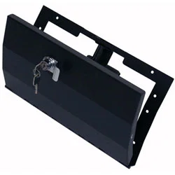 04901 – TUFFY SEC Glove Box, With Lock Powder Coated Black Steel With Finger Pull Lever